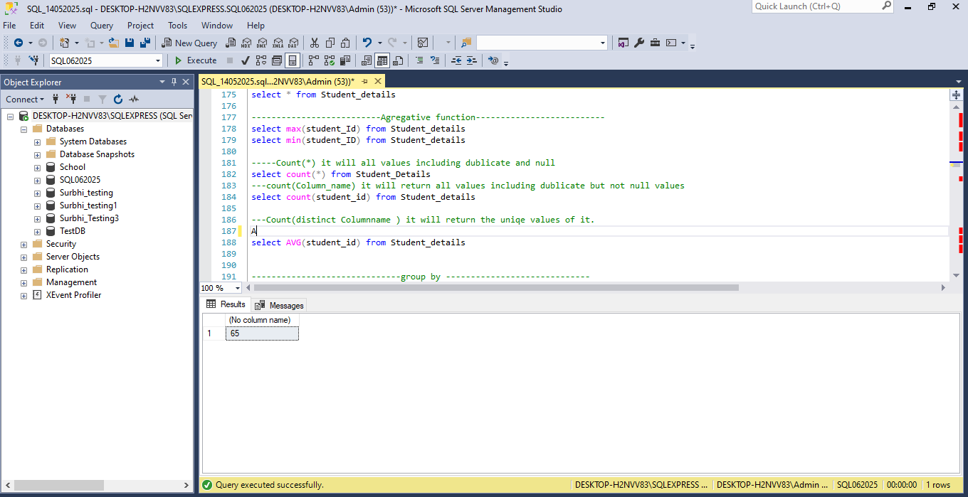 SQL InterView Questions